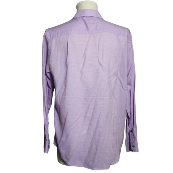 TASSO ELBA Long Sleeve Men's Dress Shirt - Purple - Picture 3 of 5